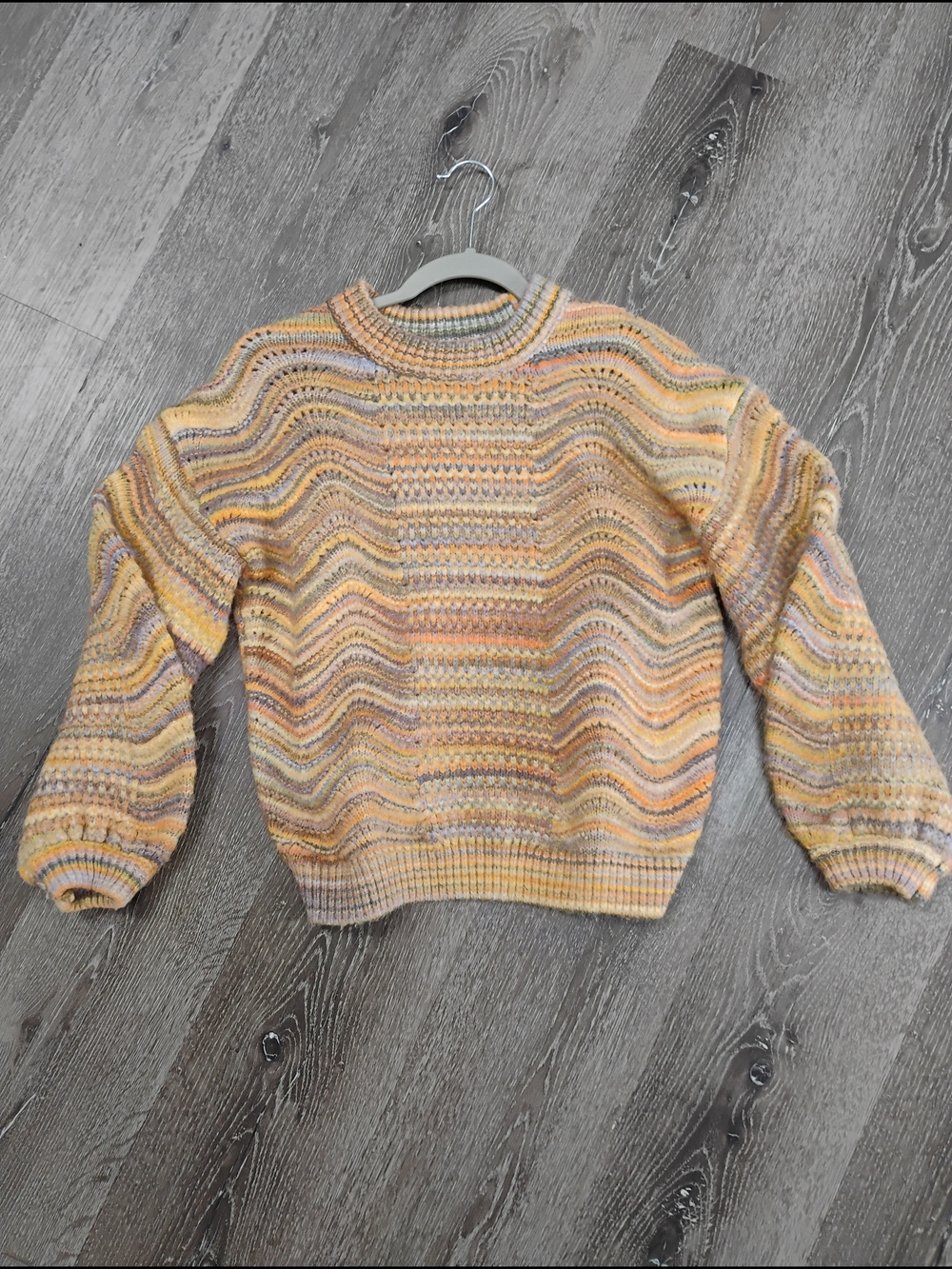 :
Universal Thread Multicolor Chevron Knit Sweater Pastel Size S